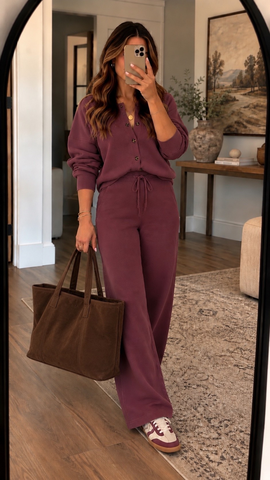 Abercrombie fall set I’m obsessed with 🤎🍇 This plum color is SO good for fall and I love how the matching cardigan + wide-leg pants give you that comfy-but-put-together look. Styled it with sneakers and a chocolate brown suede tote for an easy everyday outfit.

Shop the full Abercrombie look on my LTK ✨

#abercrombie #abercrombiestyle #abercrombieoutfit #falloutfit #fallfashion #matching set #casualfallstyle #plumoutfit #everydayoutfit #ltkfashion

#LTKSaleAlert #LTKSeasonal #LTKootd