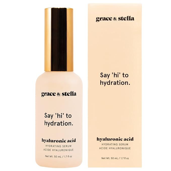 Grace & Stella Hyaluronic Acid Serum for Face - 50ml, Anti-Aging Serum with Hydrating and Brighte... | Amazon (US)