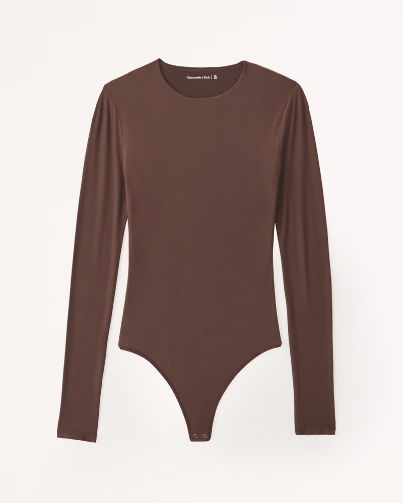 Soft Matte Seamless Long-Sleeve Crew Bodysuit | Abercrombie & Fitch (US)