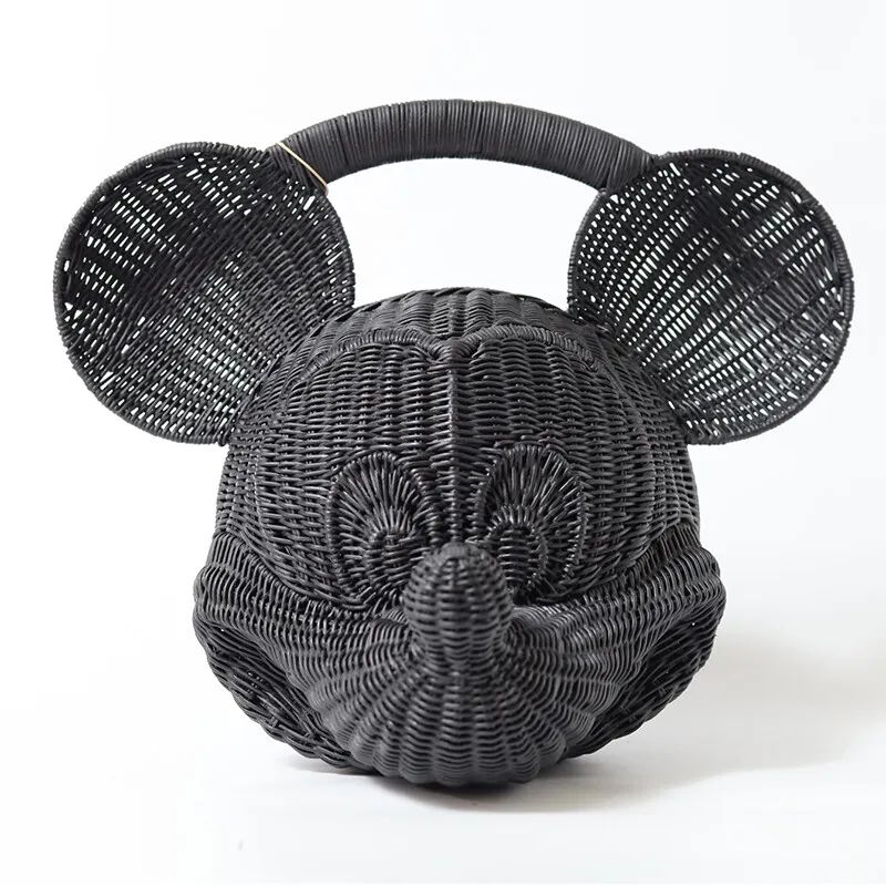 Disney collection Mickey Mouse Rattan Basket Bag Natural fashion new   | eBay | eBay US