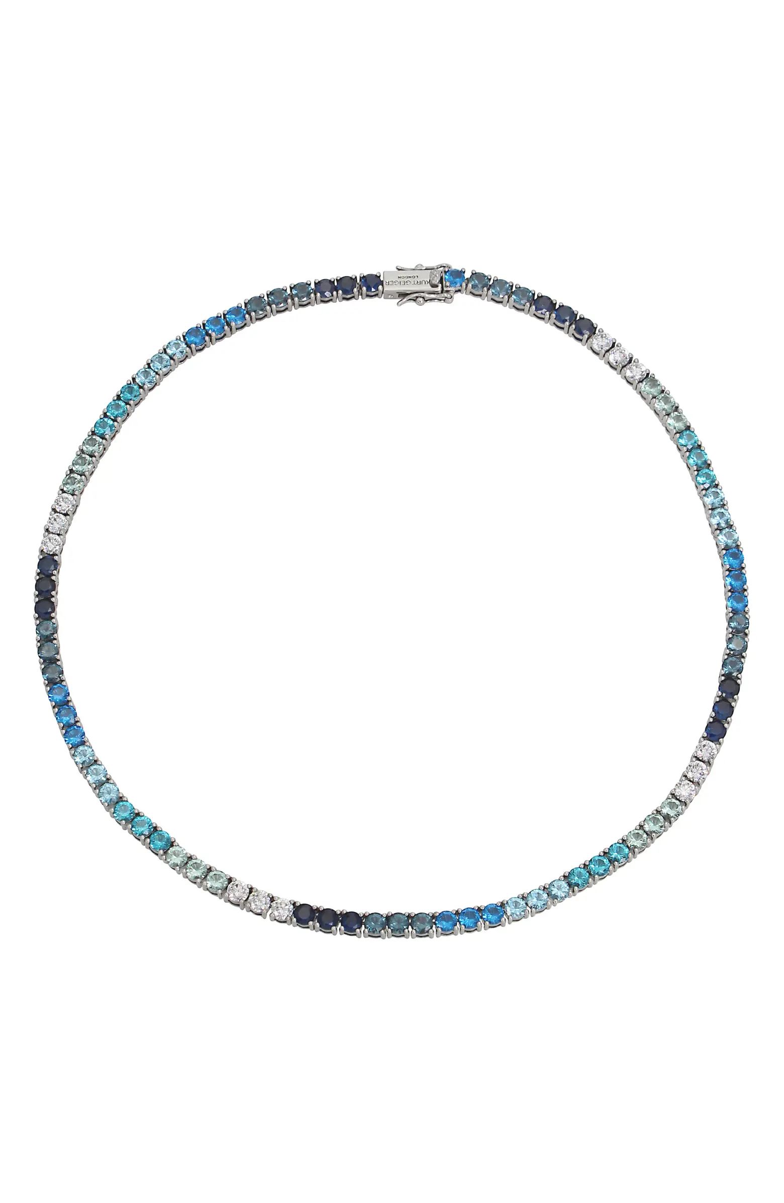 Kurt Geiger London Rainbow Cubic Zirconia Tennis Collar Necklace | Nordstrom | Nordstrom