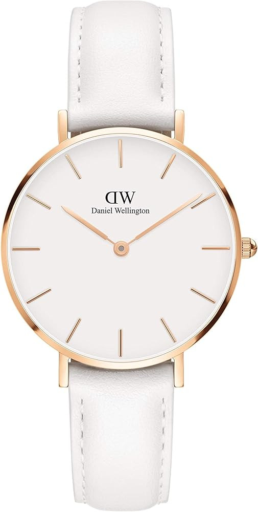Daniel Wellington Petite Bondi Watch, Italian White Leather Band | Amazon (US)