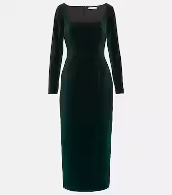 Nyla cotton velvet midi dress | Mytheresa (UK)