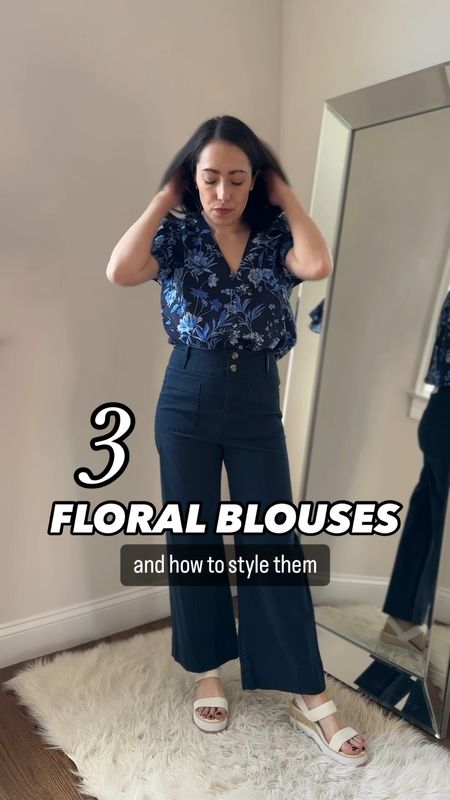 3 floral blouses and how to style them 
Gap blouse
Workwear 
Wide leg pants 
Kohls blouse
Amazon top
White pants
Spring fashion 
wear to work 
Teacher style 

#LTKfindsunder50 #LTKworkwear #LTKstyletip