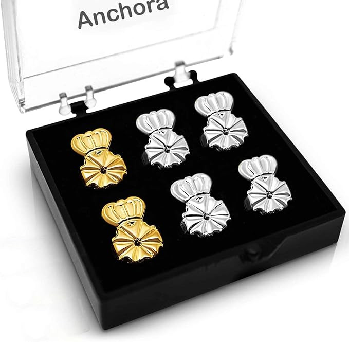 Amazon.com: Anchora Original Magic Earring Backs for Droopy Ears | Earrings Lifters for Heavy Ear... | Amazon (US)