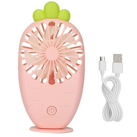 Ccdes Mini USB Fan Rechargeable Portable Small Tabletop Fan Cute Carrot Shape for summer, Mini USB F | Walmart (US)