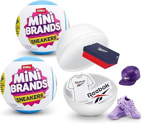 Mini Brands Sneakers Capsule 2 Pack by ZURU Real Miniature Sneaker Brands Collectible Toy, 2 Caps... | Amazon (US)