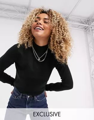 COLLUSION high neck sweater in black | ASOS (Global)