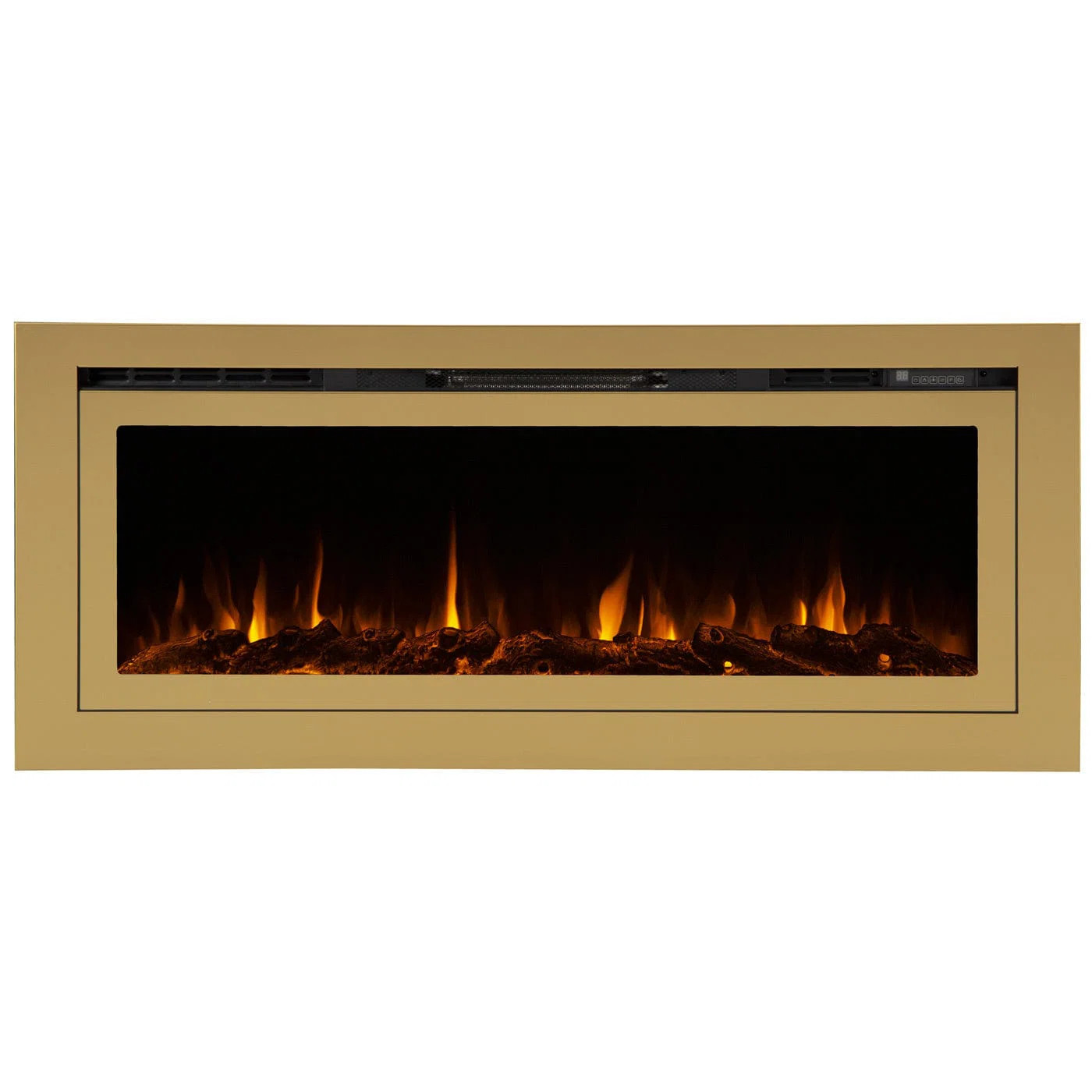 The Sideline Deluxe Gold Smart Electric Fireplace | Wayfair North America