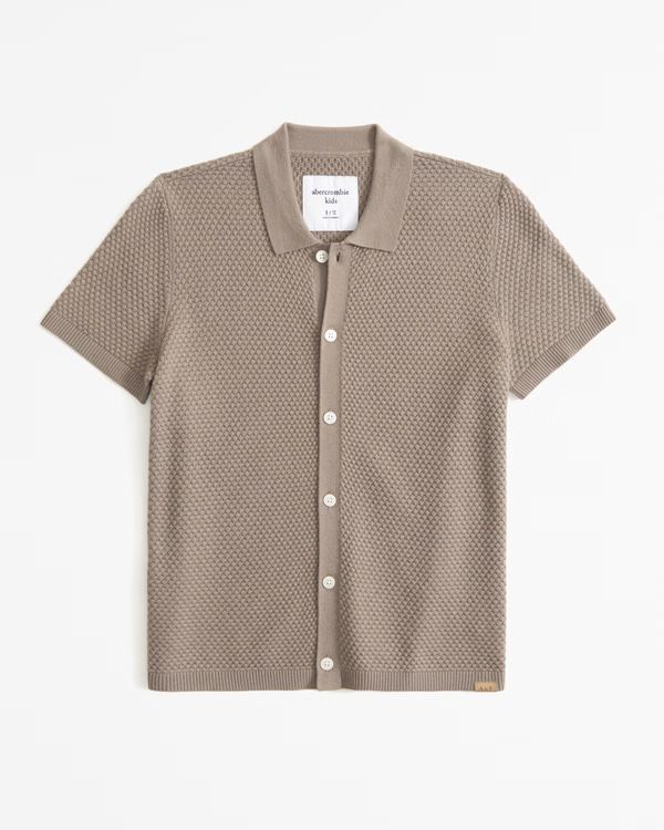 boys button-through sweater polo | boys tops | Abercrombie.com | Abercrombie & Fitch (US)