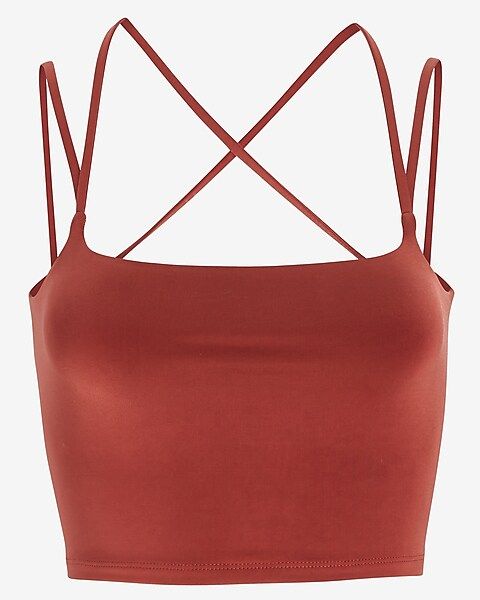Body Contour Silky Strappy Back Cropped Cami | Express