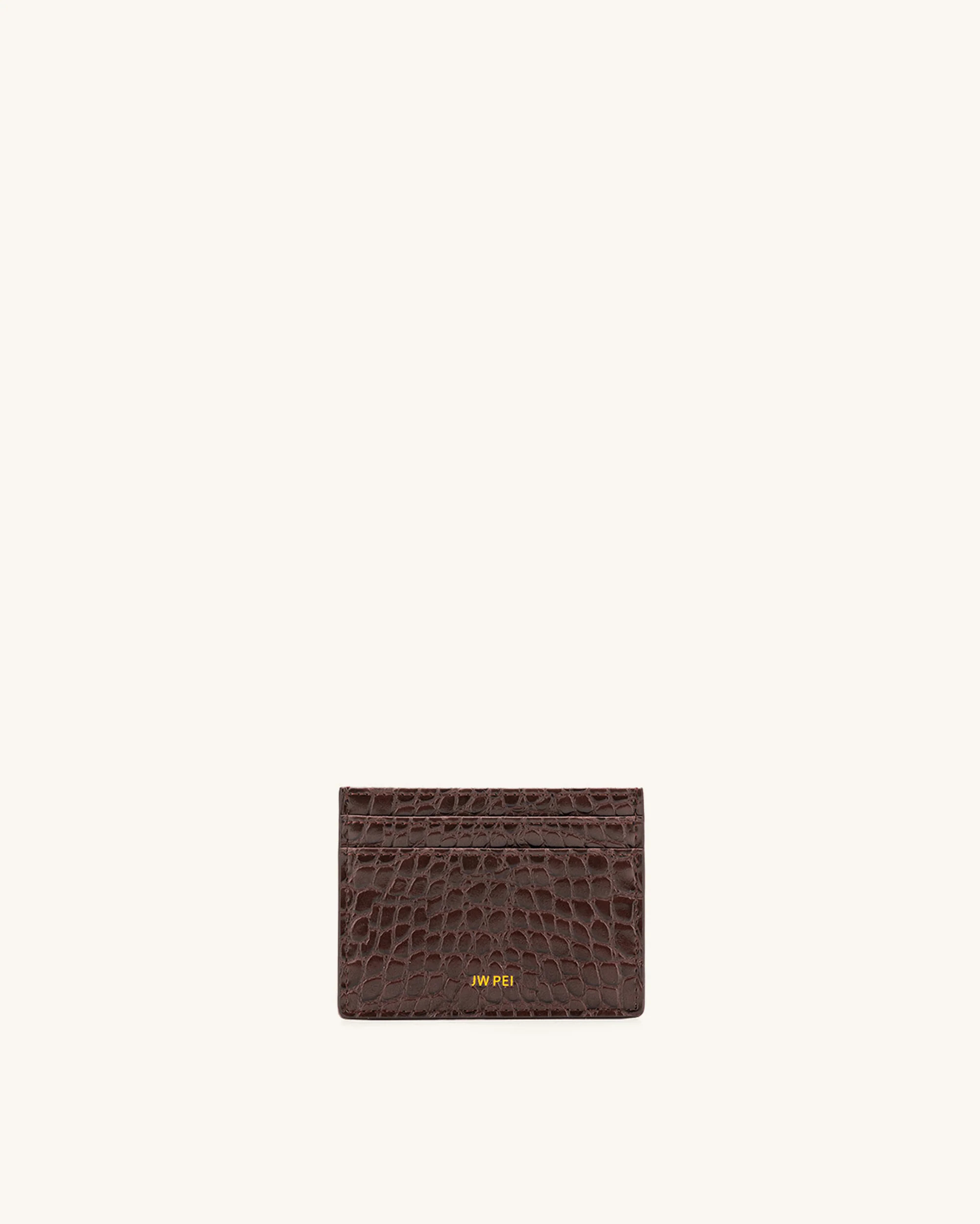 The Card Holder - Brown Croc | JW PEI US