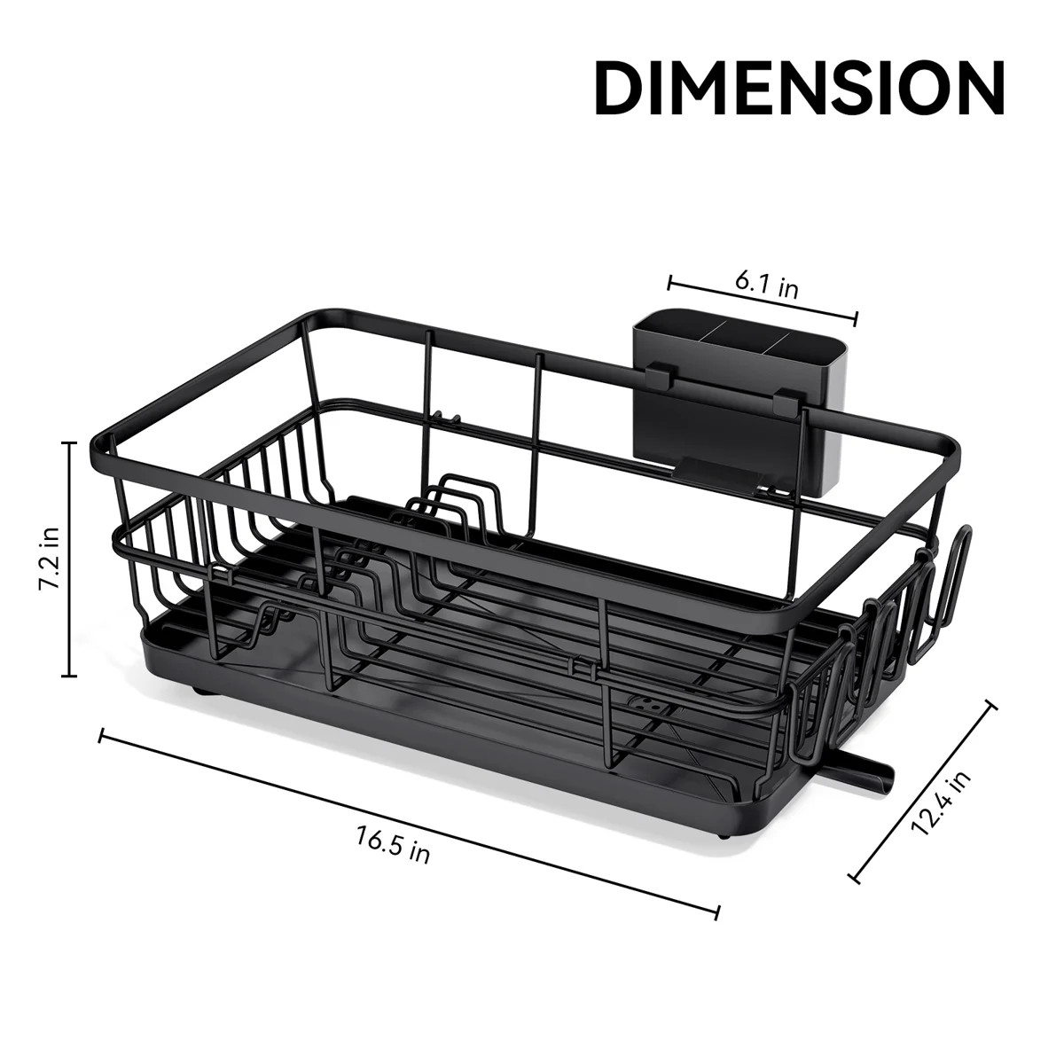 Removable Draining Board Kitchen Dish Rack,Metal Dish Drying Rack,Plate Rack,Extra Large Capacity... | Wayfair North America