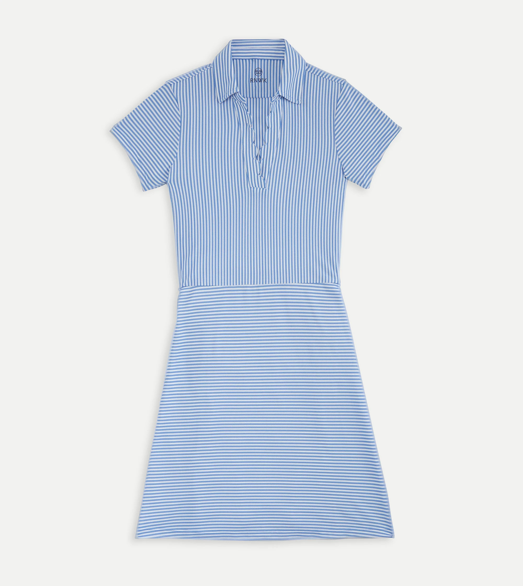 Renwick Striped Scallop Polo Dress | Renwick