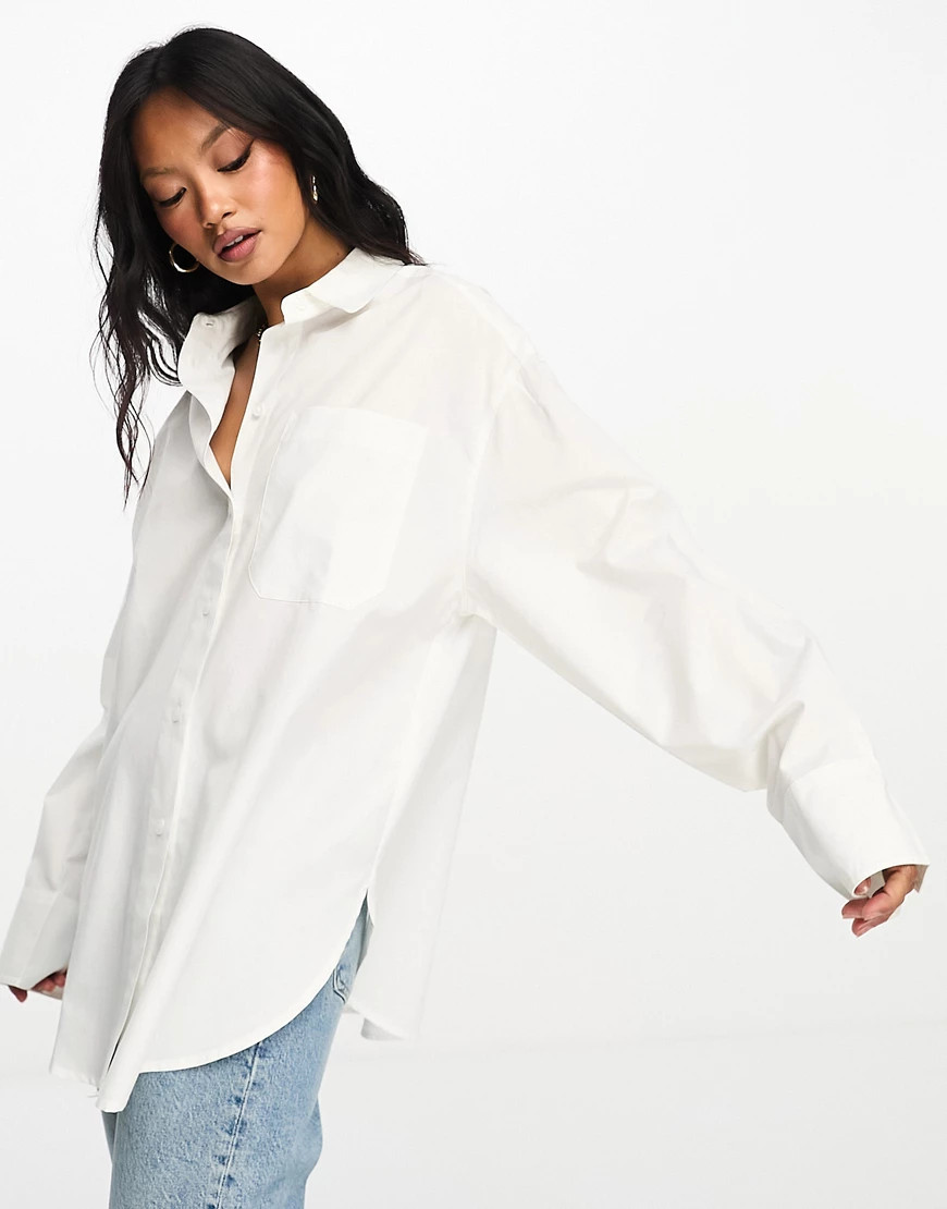 ASOS DESIGN – Oversize-Hemdbluse in Weiß | ASOS (Global)