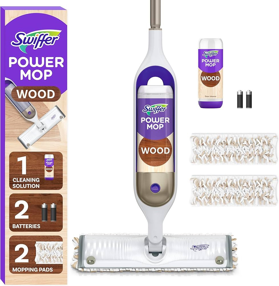 Swiffer Power Mop Wood, Hardwood Floor Cleaner for Mopping Home, Bathroom, Kitchen, All Purpose M... | Amazon (US)