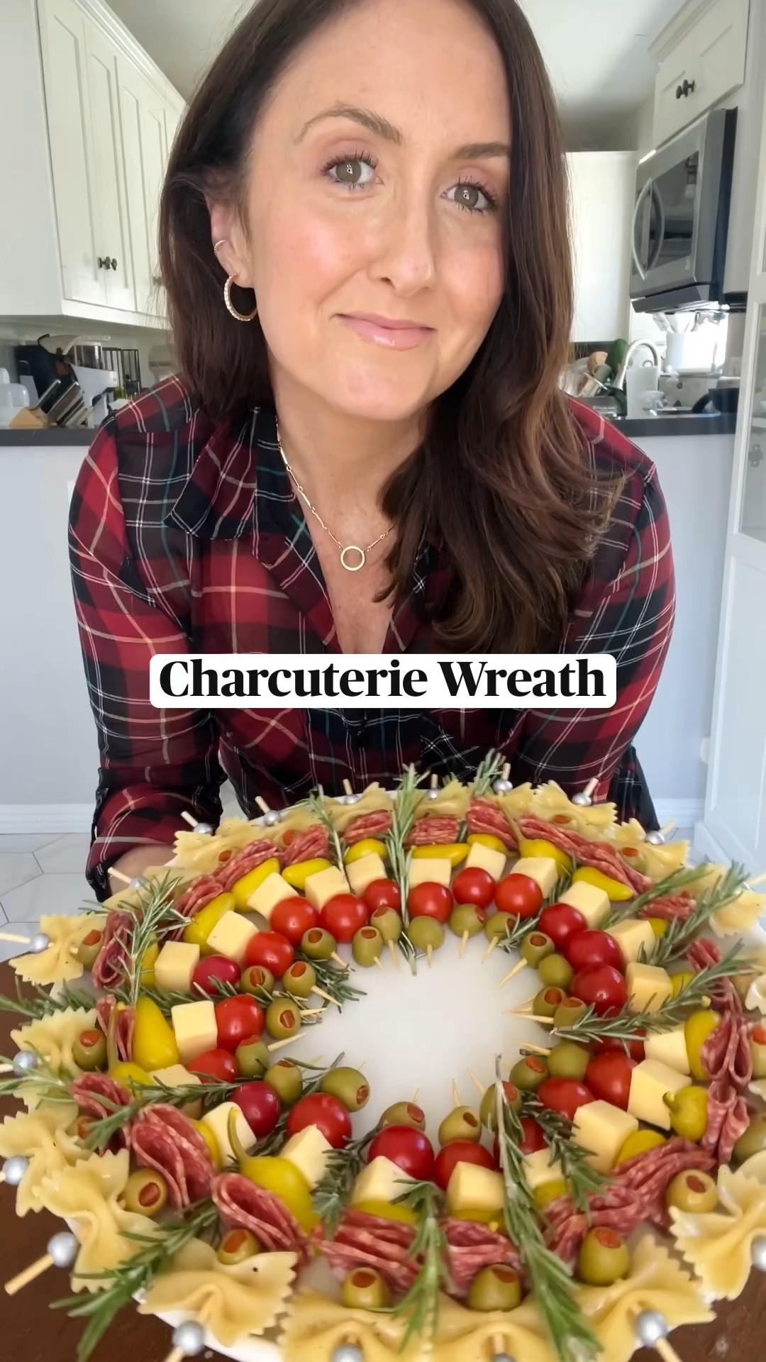 INGREDIENTS

1 6-0z block Roth Creamy Havarti, cut into squares
Bowtie pasta
Manzanilla olives with pimento peppers
Salami, folded into fourths
Hot pepper
Cherry tomato
Rosemary
Olive, to taste
Salt & pepper, to taste

INSTRUCTIONS

1. Boil bowtie pasta in salted water until al dente, or for about 10 minutes.
2. Drain pasta, dress with olive oil, salt, and pepper.
3. Skewer bow tie pasta, manzanilla olive, salami, hot pepper, Roth Creamy Havarti square, cherry tomato, and another manzanilla olive.
4. Lay in a circle around the edge of a platter, garnish with rosemary, and enjoy!

#AintTooProudToCheese #charcuterie #cheeseplate #christmasfood #cheeseboard #RothChees


#LTKHome #LTKSeasonal #LTKHoliday