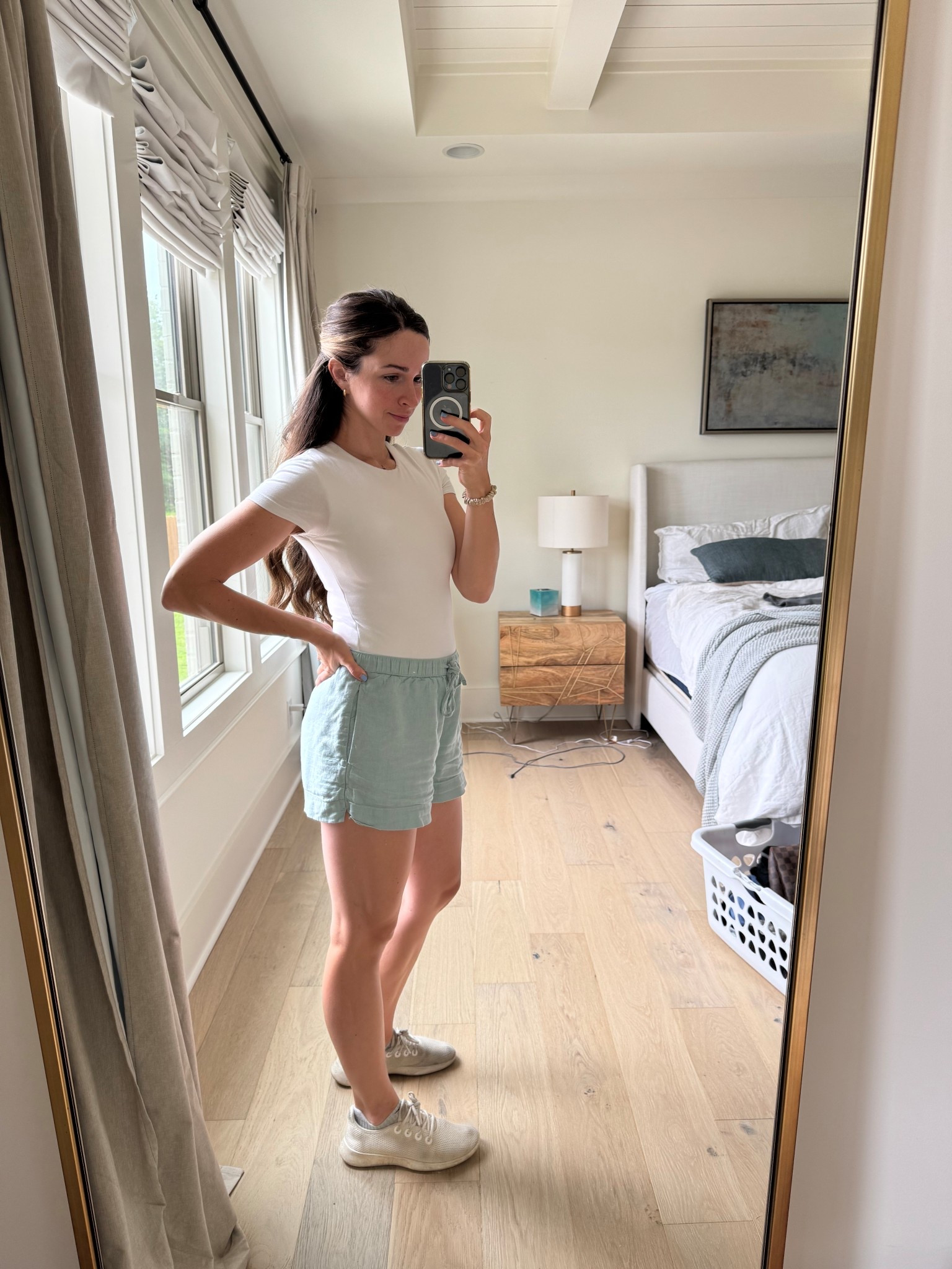 My mom uniform these days. This bodysuit is not nursing friendly because of the high neck, but I linked some that are that I own. 

#LTKSummerEdit #LTKSaleAlert