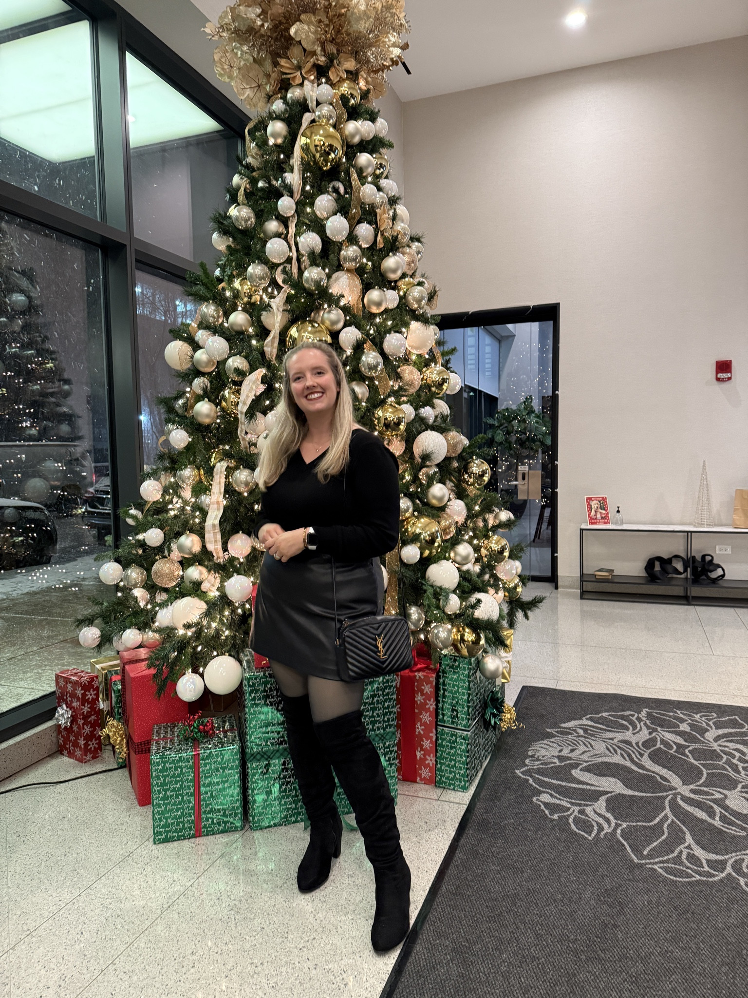 Last minute holiday party outfit idea ✨ Love mixing soft textiles with faux leather. And you can’t beat these over the knee boots for the cold weather season!

#LTKFindsUnder50 #LTKSeasonal #LTKHoliday