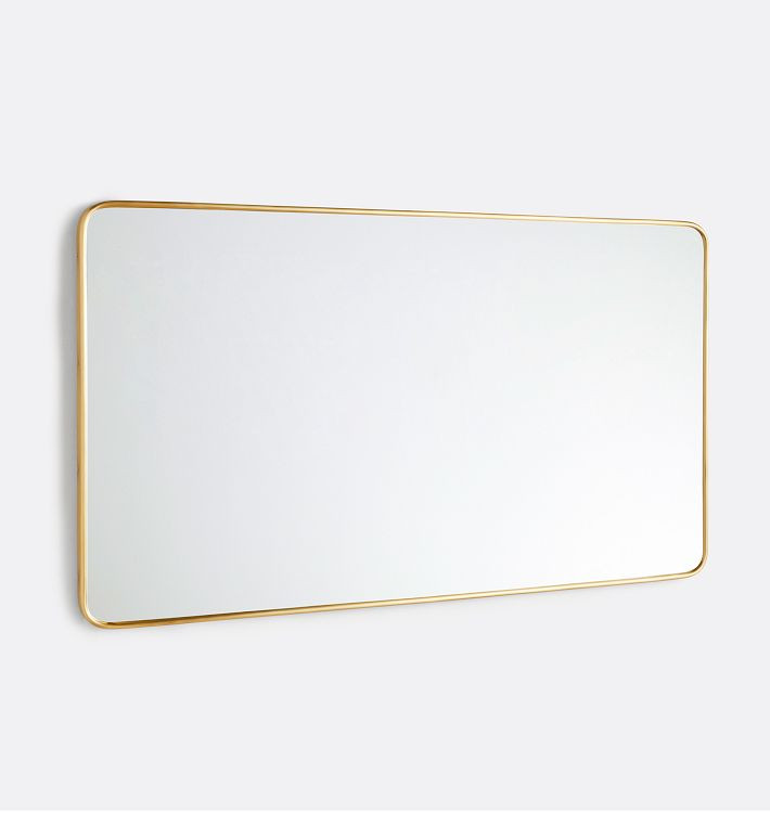 Double Vanity Rounded Rectangle Metal Framed Mirror | Rejuvenation
