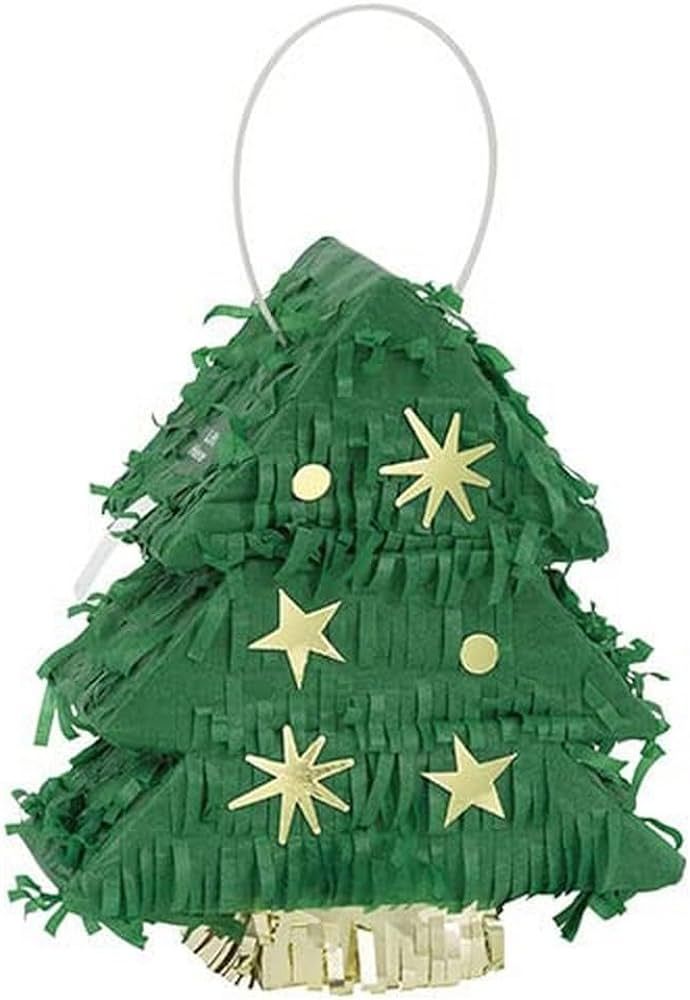 Amazon.com: Modern Christmas Gold & Green Mini Christmas Tree Paper Pinata - Pack Of 1 - Eye-Catc... | Amazon (US)