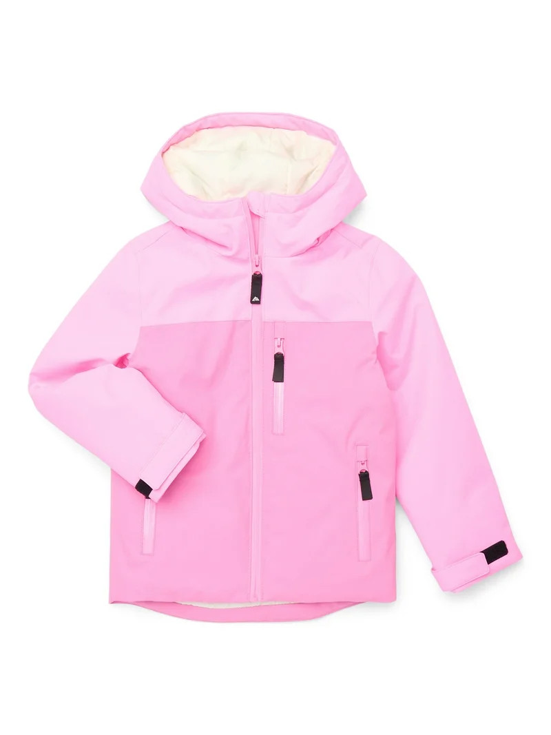 Ozark Trail Girls Snow and Ski Hooded Zip-Up Jacket, Sizes 4-18 | Walmart (US)