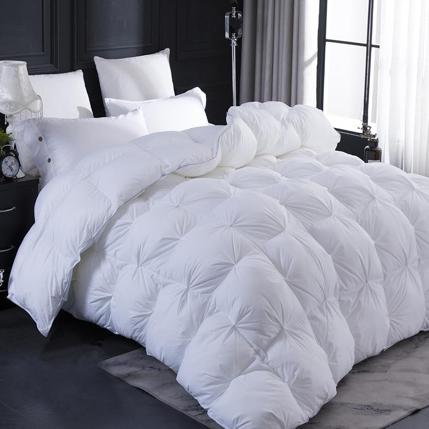 APSMILE Lightweight All-Season King Size Feathers Down Comforter Duvet Insert for Warm Sleepers/ Hot | Amazon (US)