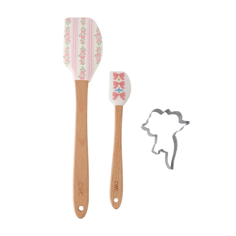 Cook with Color 3-Piece Spatula and Cookie Cutter Set, Silicone Baking Tools for Mixing and Sprea... | Walmart (US)