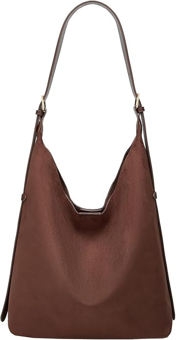 2025 Brown Suede Purse Faux Suede Tote Bag Leather Hobo Bags for Women Slouchy Crossbody Handbag ... | Amazon (US)