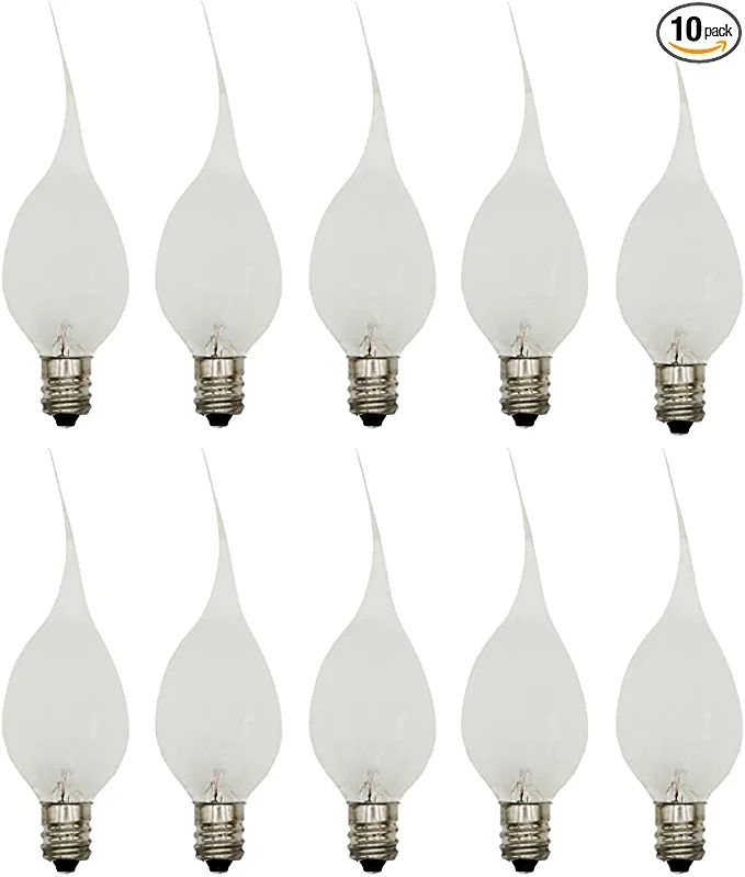 Creative Hobbies® Silicone Dipped, Country Style, Electric Candle Lamp Chandelier Light Bulbs, 7... | Amazon (US)