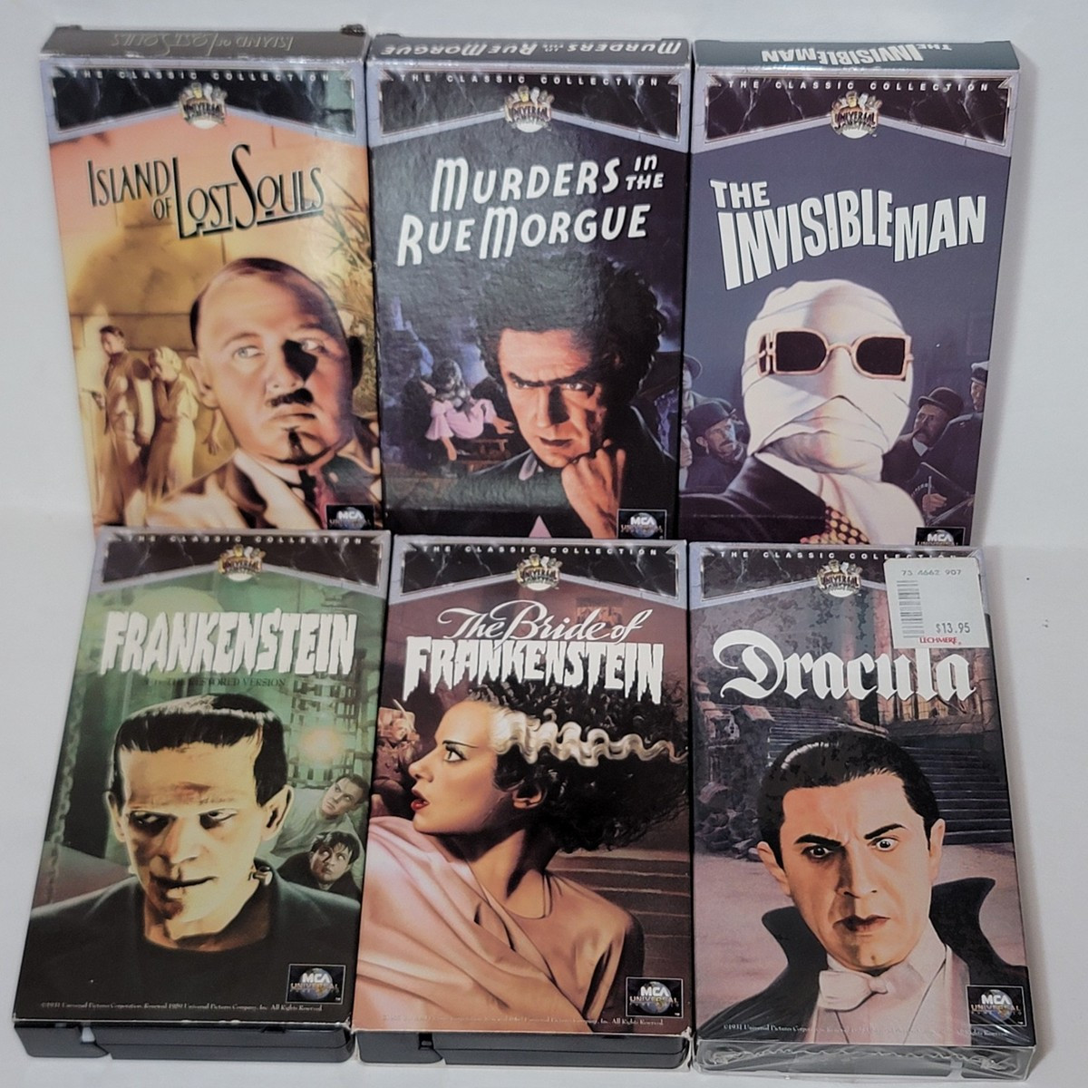 Universal Studios Monsters Classic Collection Lot 6 Horror VHS - Carl Laemmle Jr | eBay | eBay US