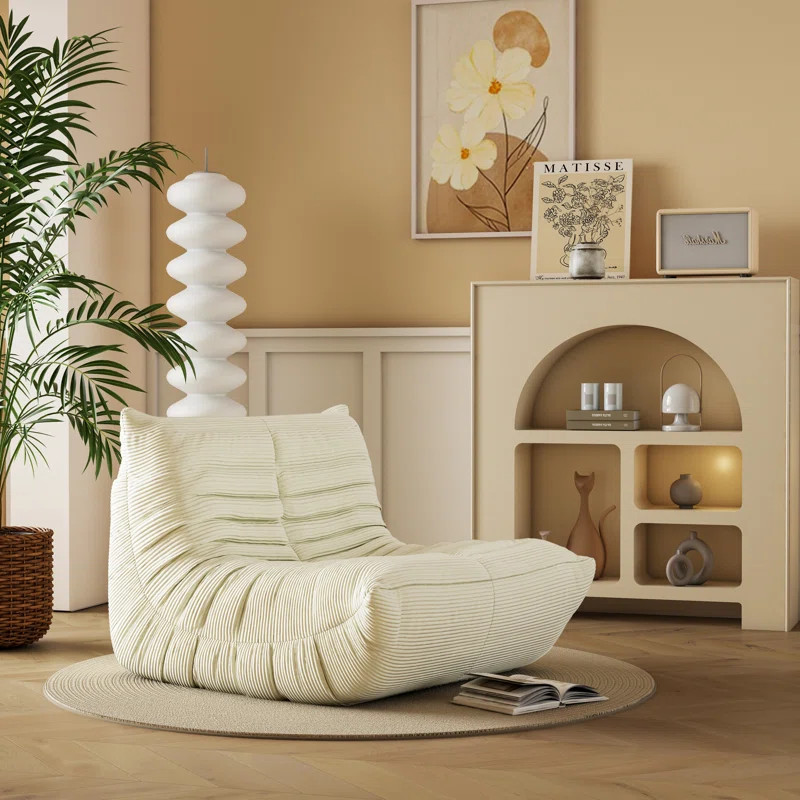 Newenton Armless Bean Bag Chair, Lazy Floor Sofa Couch for Adults and Kids, Fireside Chair with E... | Wayfair North America