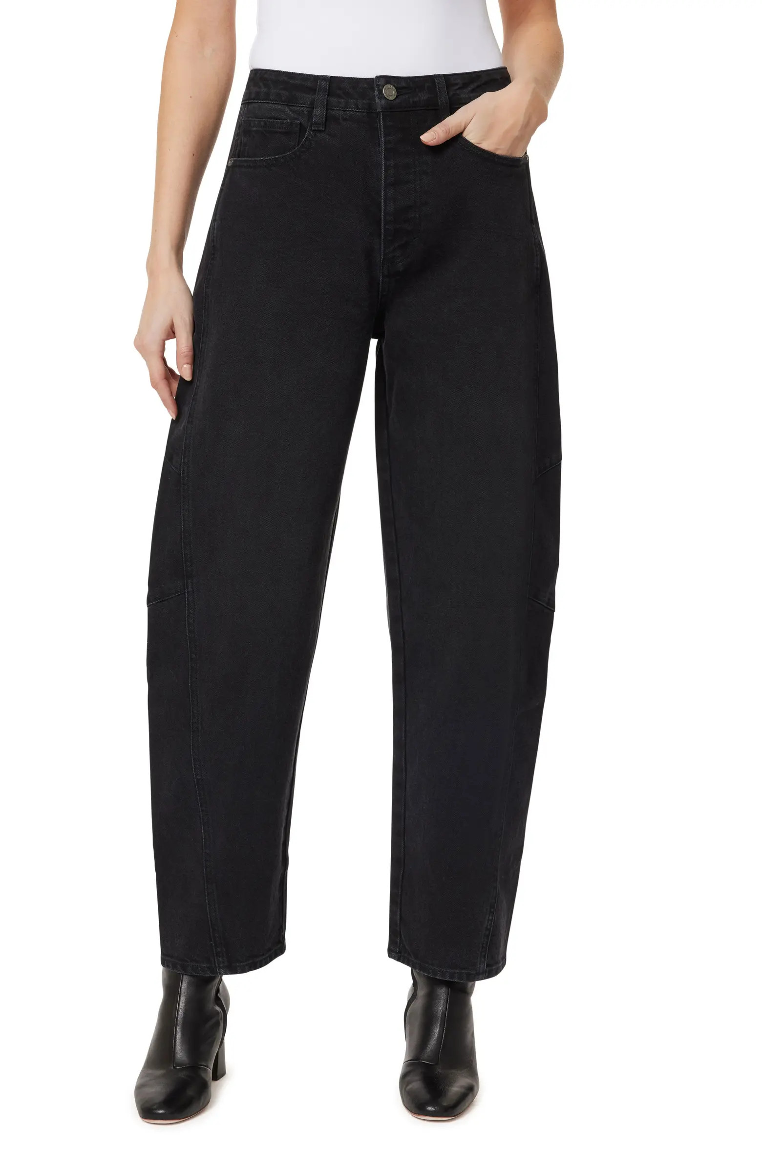 High Waist Crop Barrel Leg Jeans | Nordstrom