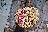 Tassel Pompoms For Handbags, Straw Bag Tassel Charm, Beach Bag Pom Decor, Tote Bag Tassel Pom Pom De | Amazon (US)