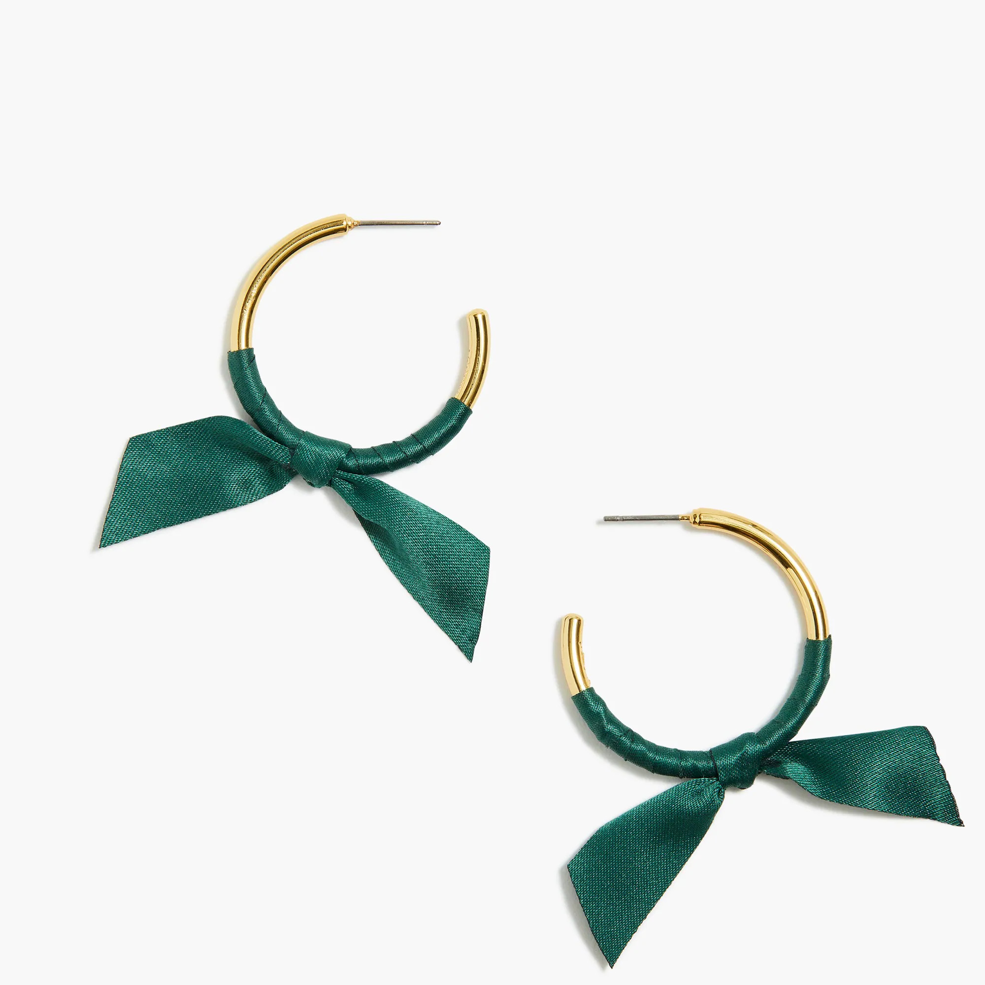 Ribbon-wrapped hoop earrings | J.Crew Factory