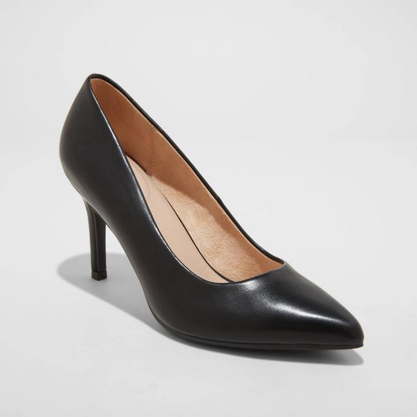 Women's Gemma Pointed Toe Heels - A New Day™ Black | Target
