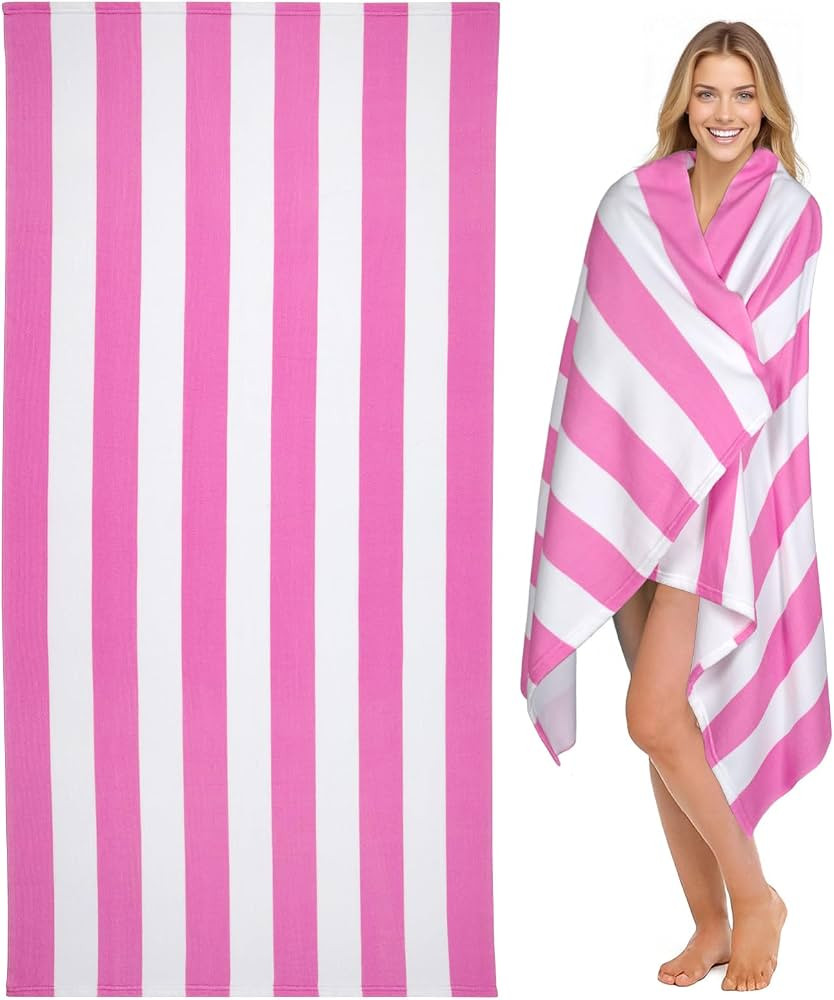 cabanana Large Oversized Beach Towel - Microfiber Sand Free 35 x 70 Inch Quick Dry Lightweight Po... | Amazon (US)