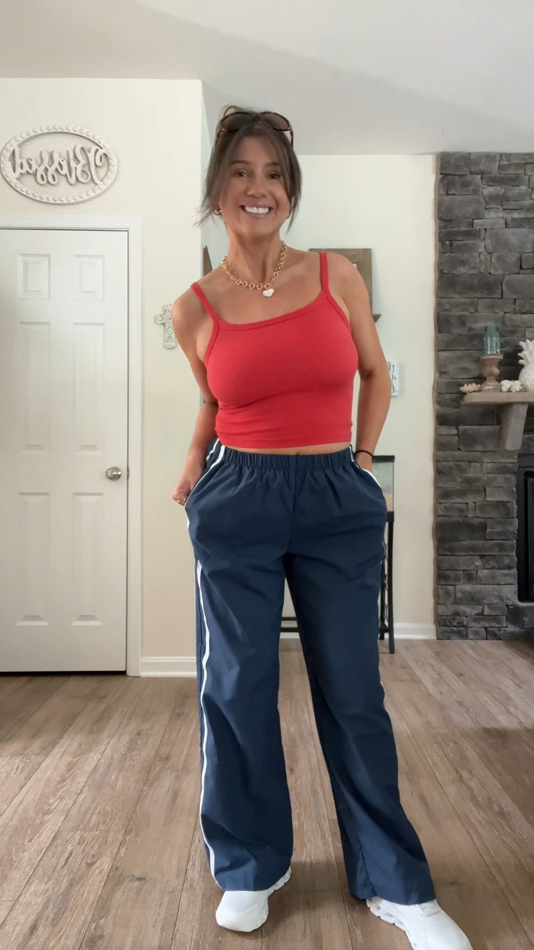 Walmart has the cutest 90s & comfy clothes! Swishy active track pants! 💙

Top: medium 
Track pants: small

#LTKootd #LTKActive #LTKSaleAlert