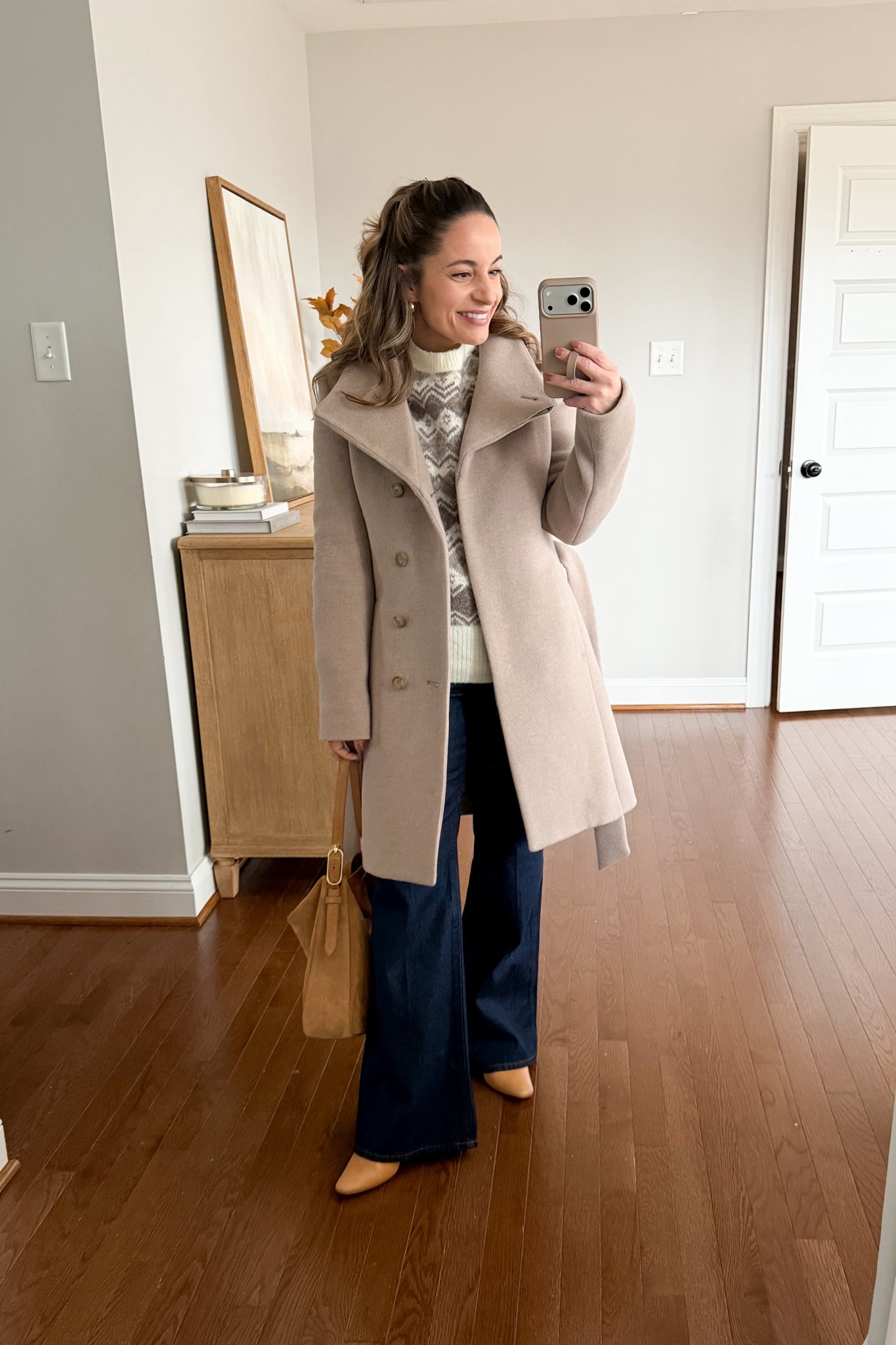 Wearing today! 

Sweater (Aritzia): xxs 
Coat (Aritzia): xxs 
Jeans (J.Crew): petite 24 
Boots (madewell)  color is from a previous season 

#LTKPetite