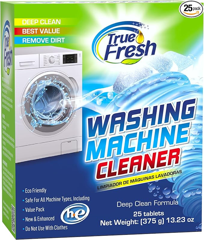 True Fresh Washing Machine Cleaner Tablets, 25 Solid Deep Cleaning Tablet, Finally Clean All Wash... | Amazon (US)