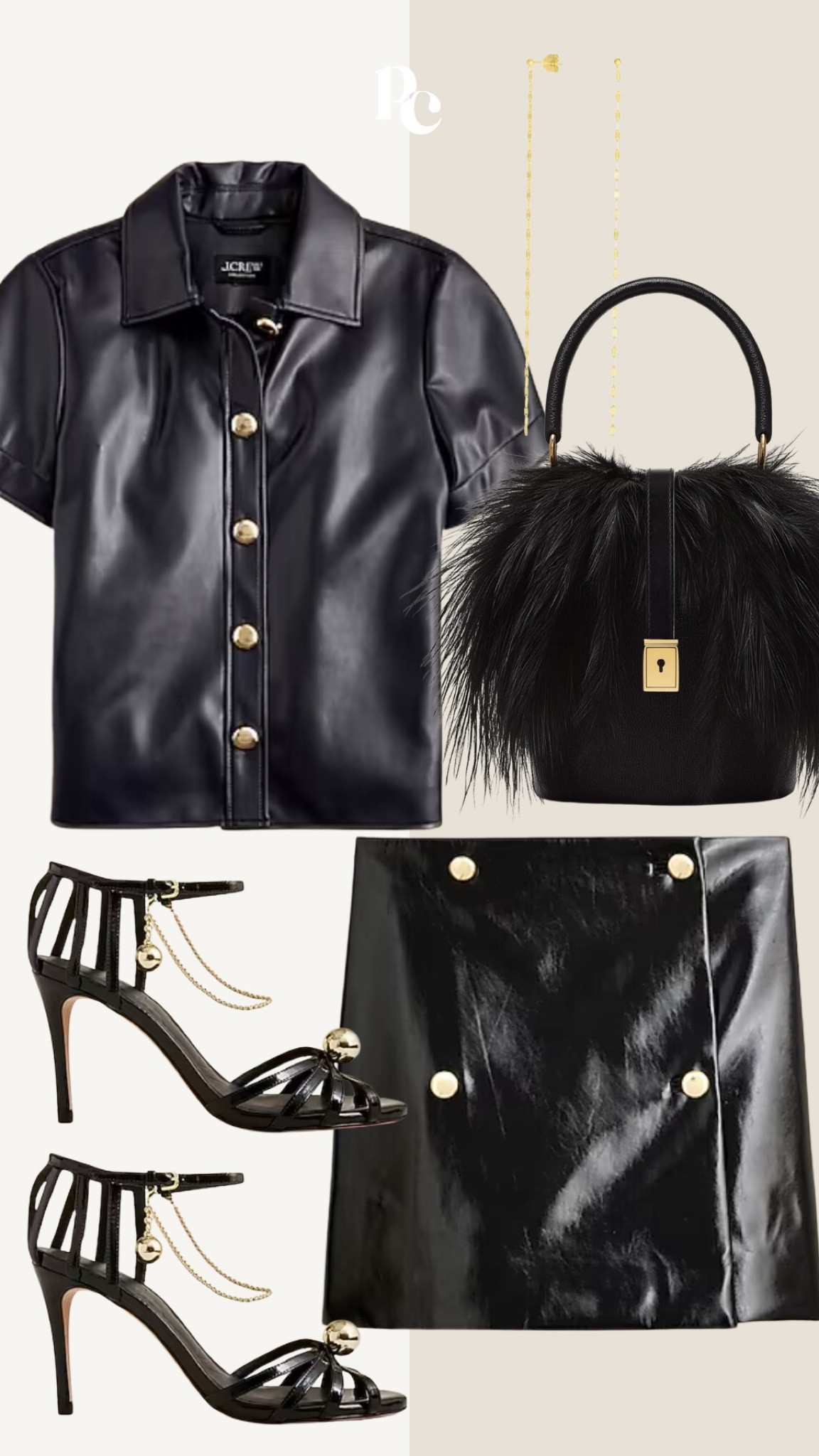 Look du jour all black and gold 🖤✨