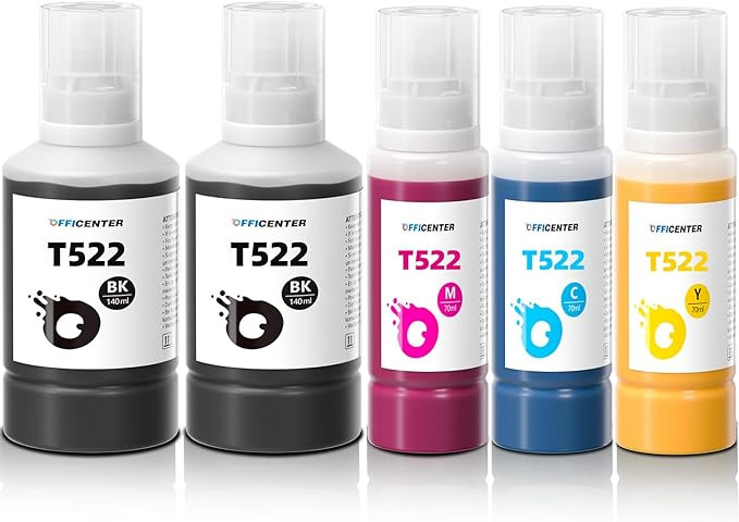 T522 522 Ink Refill Bottles for Ecotank ET-2760 ET-4760 ET-2750 ET-2720 ET-3760 ET-2850 ET-15000 ... | Amazon (US)