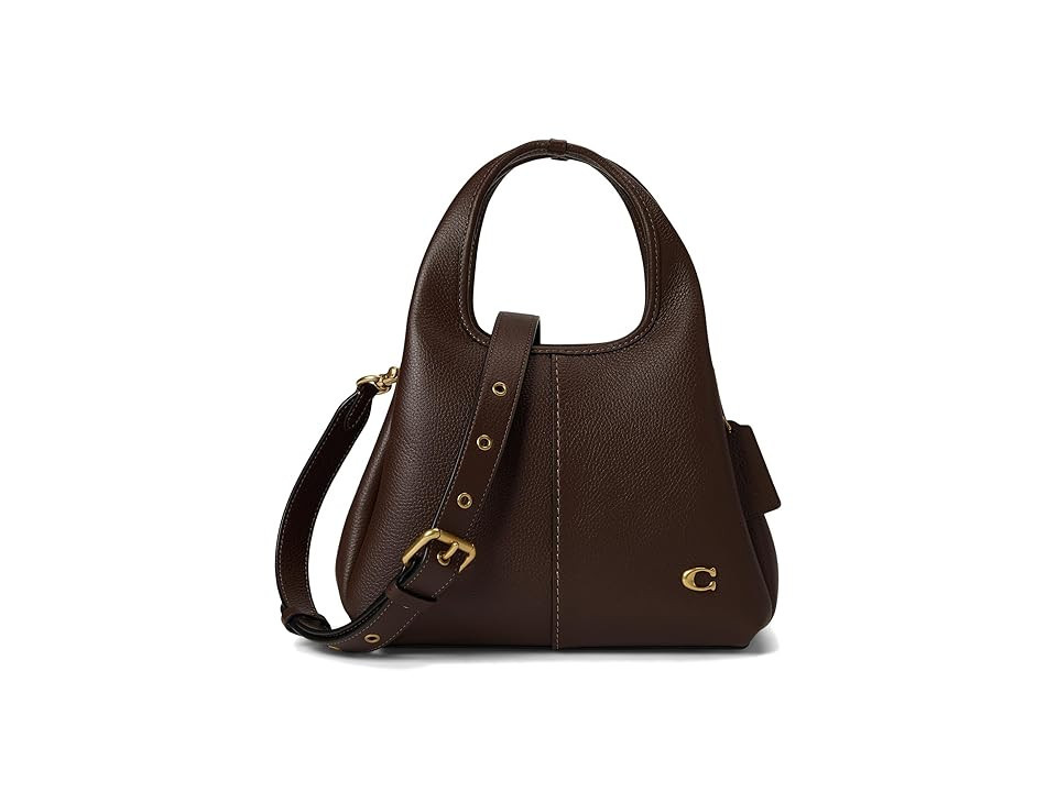COACH Polished Pebble Leather Lana Shoulder Bag 23 Shoulder Handbags Maple: One Size | Zappos.com