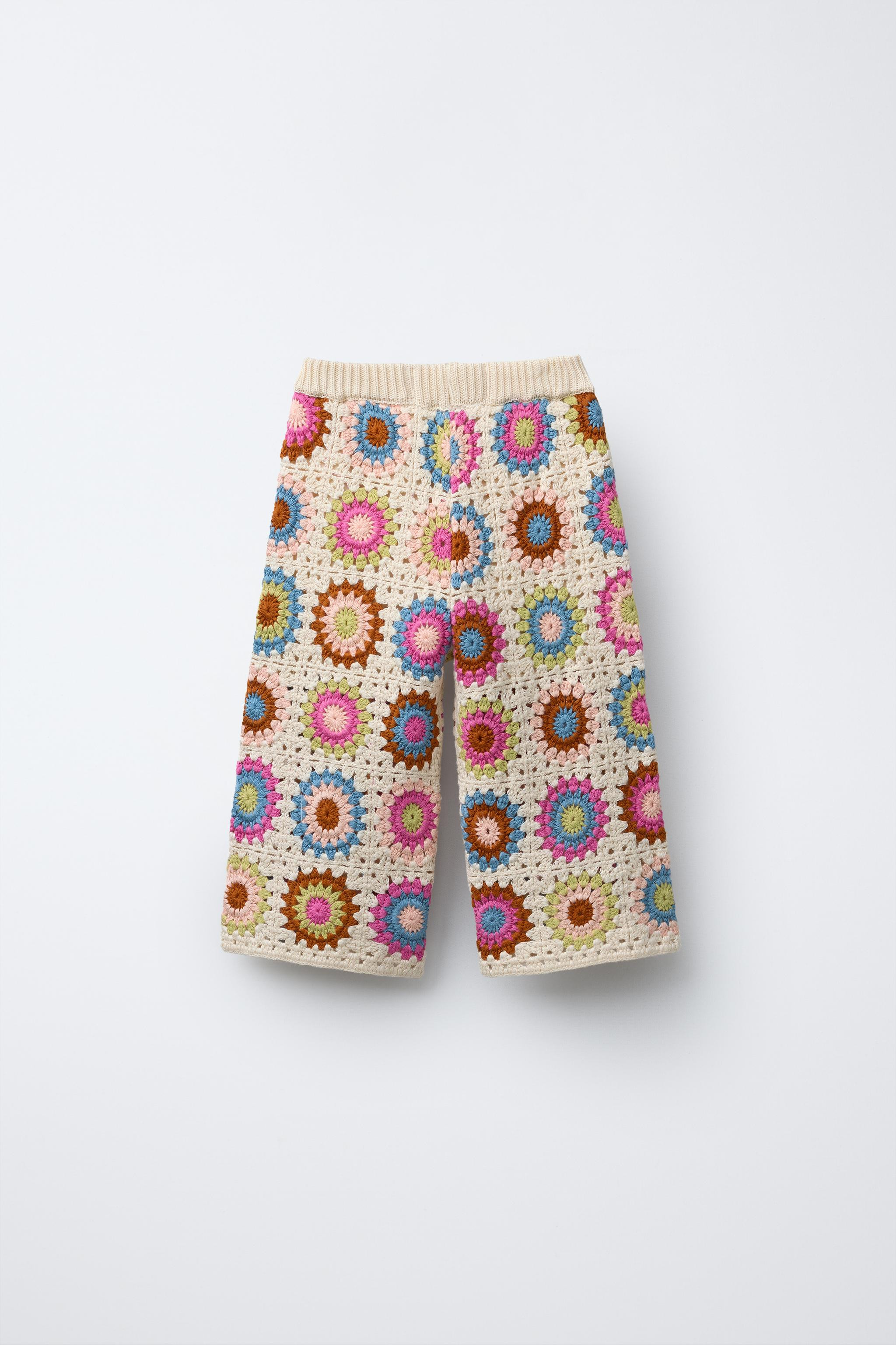 CROCHET KNIT PANTS | Zara US