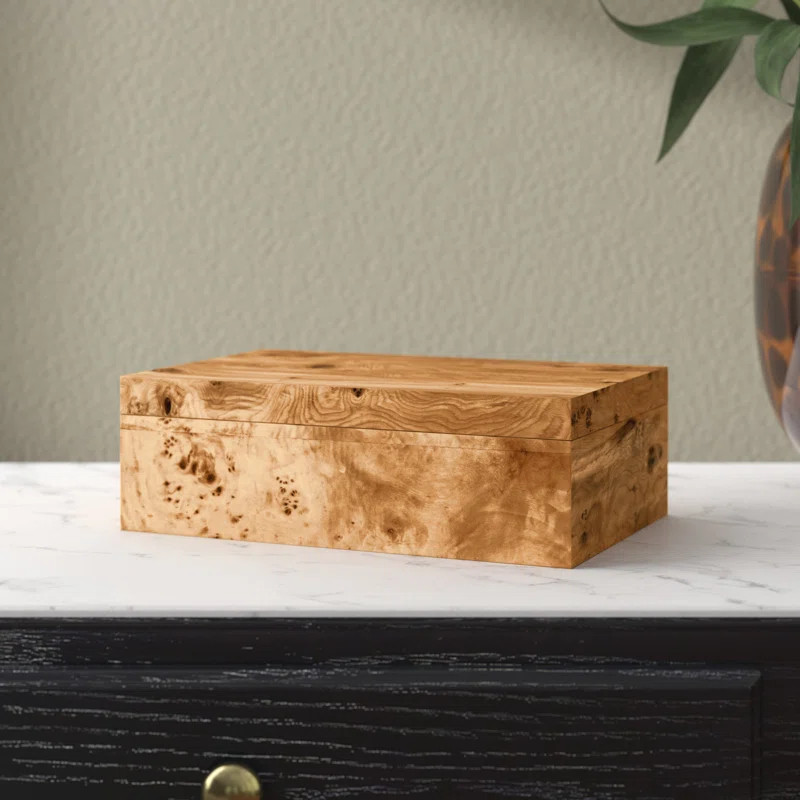 Joss & Main Niara Burl Wood Design Decorative Box & Reviews | Wayfair | Wayfair North America