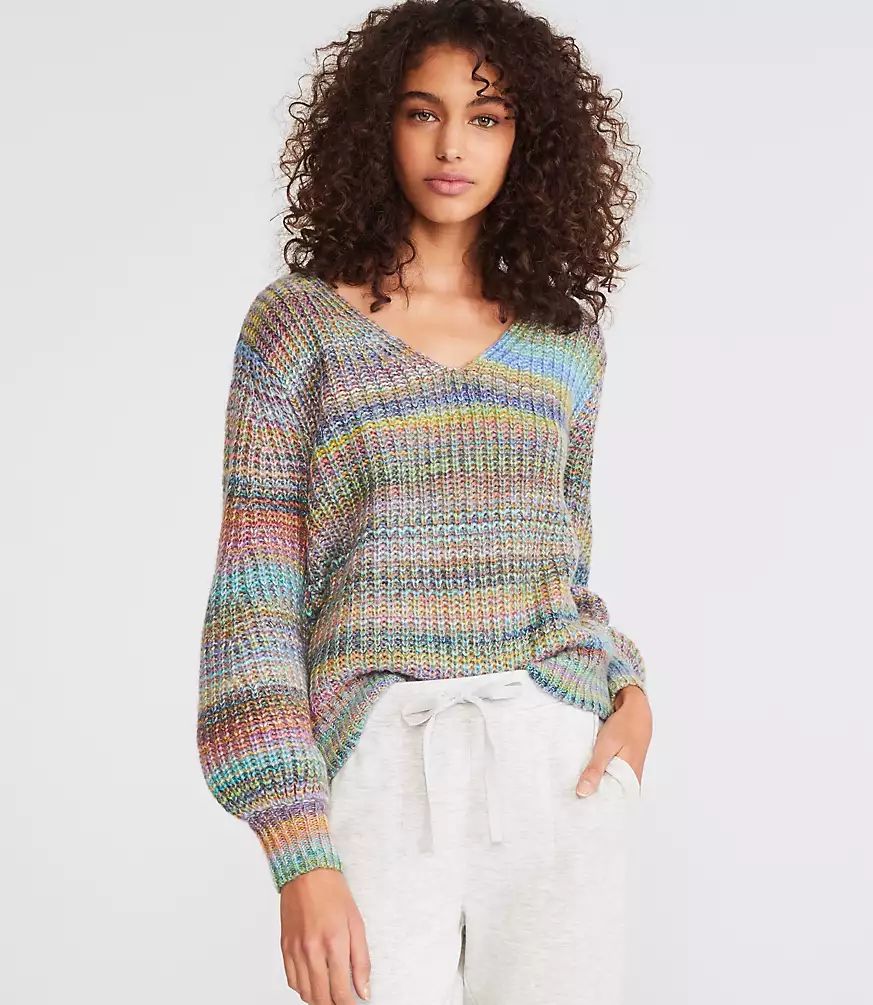 Lou & Grey Rainbow Stripe Sweater | LOFT