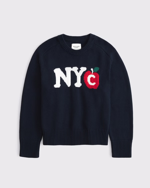 Women's The A&F Madeline NYC Crew Sweater | Women's Tops | Abercrombie.com | Abercrombie & Fitch (US)