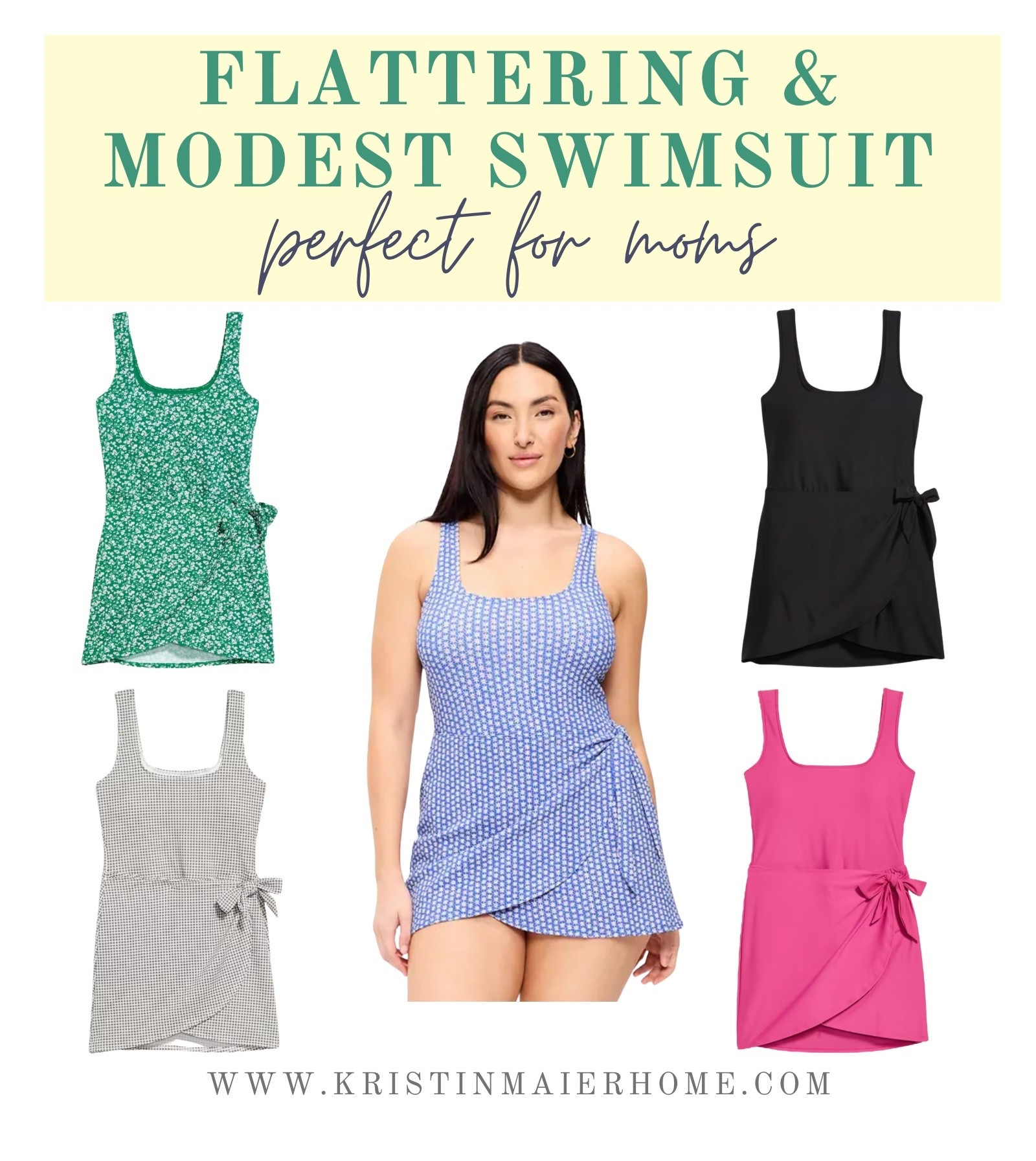 Flattering and modest swimsuit for moms, midsize, plus size. 👌🏼 

#LTKSwim #LTKMidsize #LTKPlusSize