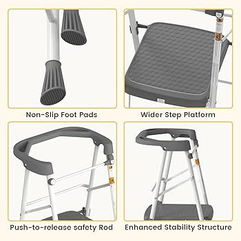 HBTower Kids 2 Steps Step Stool, Toddler Tower for Kitchen Counter Learning, Toddler Kitchen Stoo... | Amazon (US)