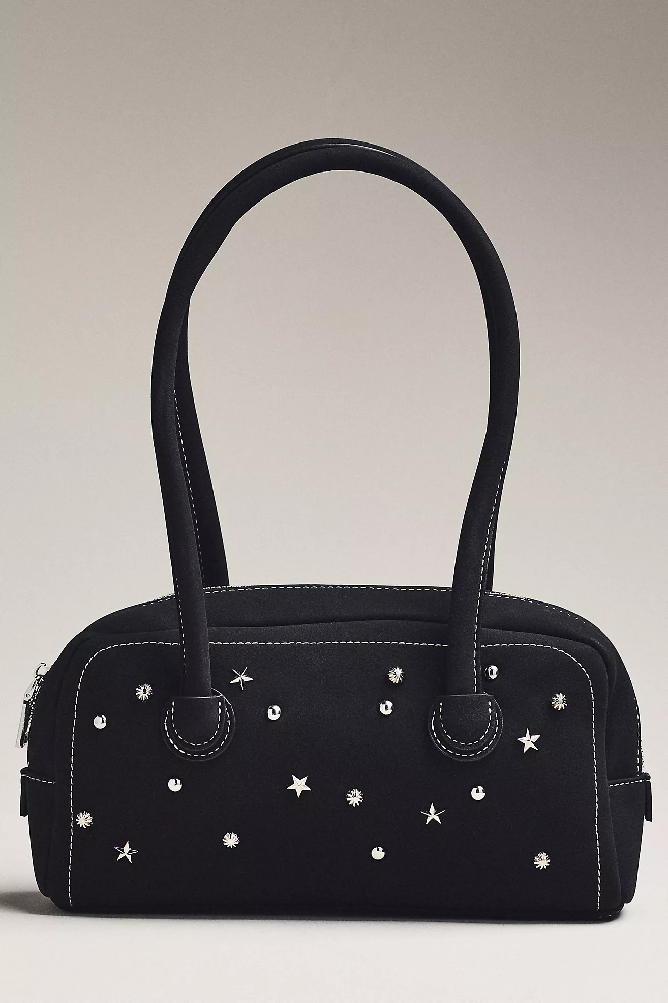 Melie Bianco Kennedy Faux-Suede Studded Shoulder Bag | Anthropologie (US)